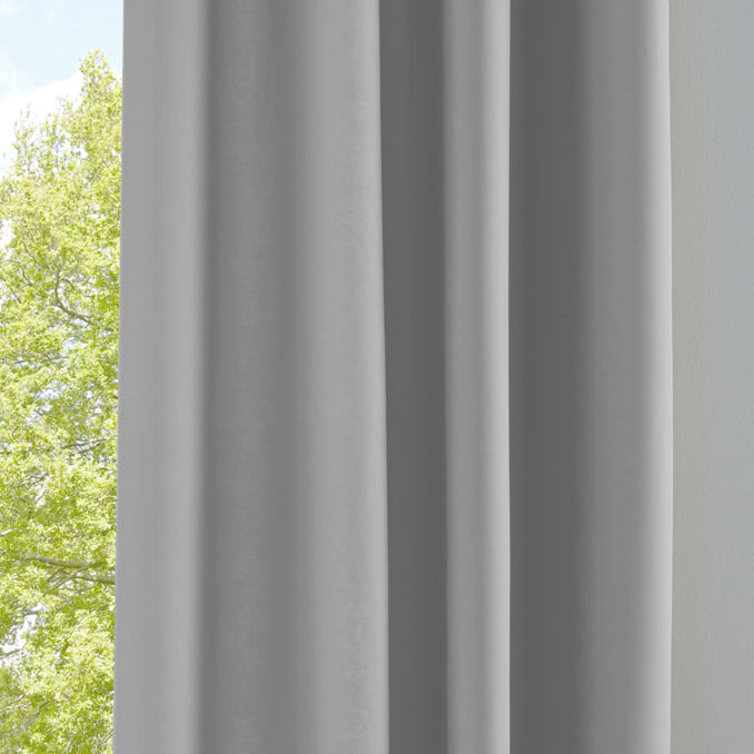 Vorhang Blickdicht Gardine Matt Lichtdurchlässig »PALERMO« mit Ösen und Raffhalter Dekoschal 10000265 Grau HxB 245x140 cm Vorhang 10000265grau | girdinenbox.com