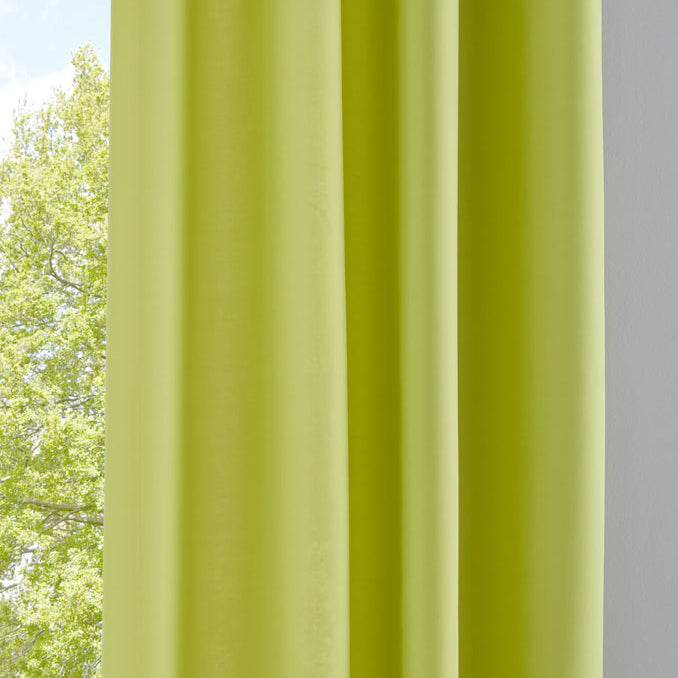 Vorhang Blickdicht Gardine Matt Lichtdurchlässig »PALERMO« mit Ösen und Raffhalter Dekoschal 10000265 Limette HxB 245x140 cm Vorhang 10000265limette | girdinenbox.com