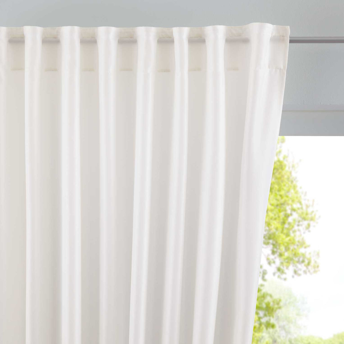 Vorhang Verdeckte Schlaufen Cationic »JENA« Blickdicht Leinen Optik Gardine Meliert Gardinenband mit Raffhalter 2019037 Creme HxB 225x140 cm Vorhang 2019037creme | girdinenbox.com