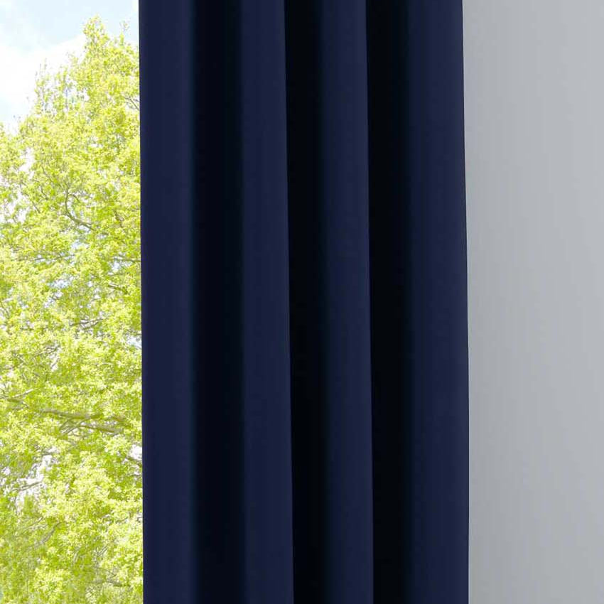 Vorhang Blickdicht »NewYork« 1er-Pack Thermo-Gardine Verdunkelungsvorhang Blackout Ösen schalldämmend UV-Schutz Raffhalter 201920600 Blau HxB 225x140 cm Vorhang 201920600blau | girdinenbox.com