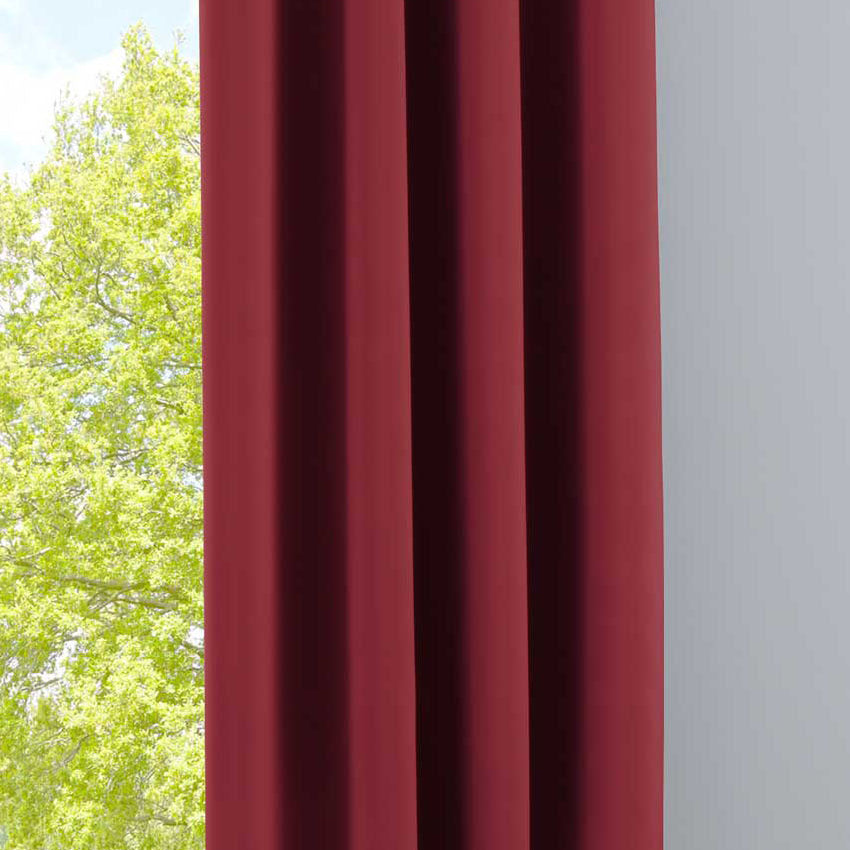 Vorhang Blickdicht »NewYork« 1er-Pack Thermo-Gardine Verdunkelungsvorhang Blackout Ösen schalldämmend UV-Schutz Raffhalter 201920600 Bordeaux HxB 225x140 cm Vorhang 201920600bordeaux | girdinenbox.com