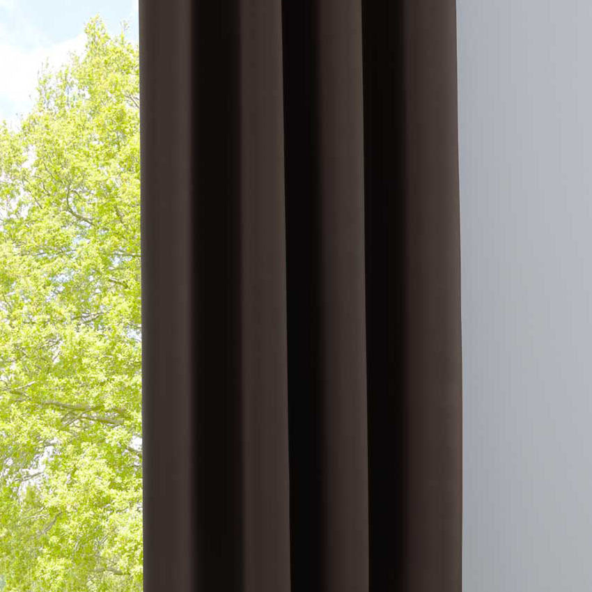 Vorhang Blickdicht »NewYork« 1er-Pack Thermo-Gardine Verdunkelungsvorhang Blackout Ösen schalldämmend UV-Schutz Raffhalter 201920600 Braun HxB 225x140 cm Vorhang 201920600braun | girdinenbox.com
