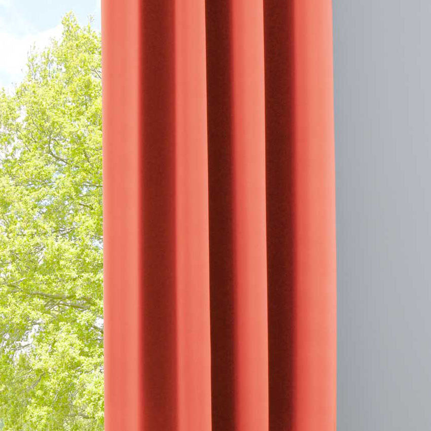 Vorhang Blickdicht »NewYork« 1er-Pack Thermo-Gardine Verdunkelungsvorhang Blackout Ösen schalldämmend UV-Schutz Raffhalter 201920600 Coralle HxB 225x140 cm Vorhang 201920600coralle | girdinenbox.com