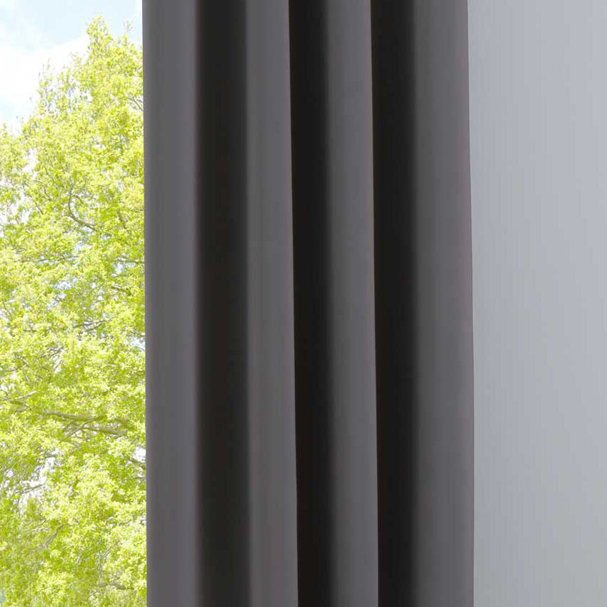 Vorhang Blickdicht »NewYork« 1er-Pack Thermo-Gardine Verdunkelungsvorhang Blackout Ösen schalldämmend UV-Schutz Raffhalter 201920600 Dunkelgrau HxB 225x140 cm Vorhang 201920600dunkelgrau | girdinenbox.com
