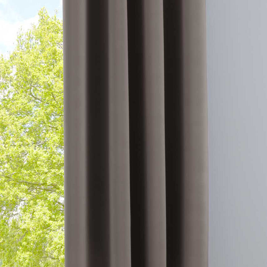 Vorhang Blickdicht »NewYork« 1er-Pack Thermo-Gardine Verdunkelungsvorhang Blackout Ösen schalldämmend UV-Schutz Raffhalter 201920600 Taupe HxB 225x140 cm Vorhang 201920600taupe | girdinenbox.com