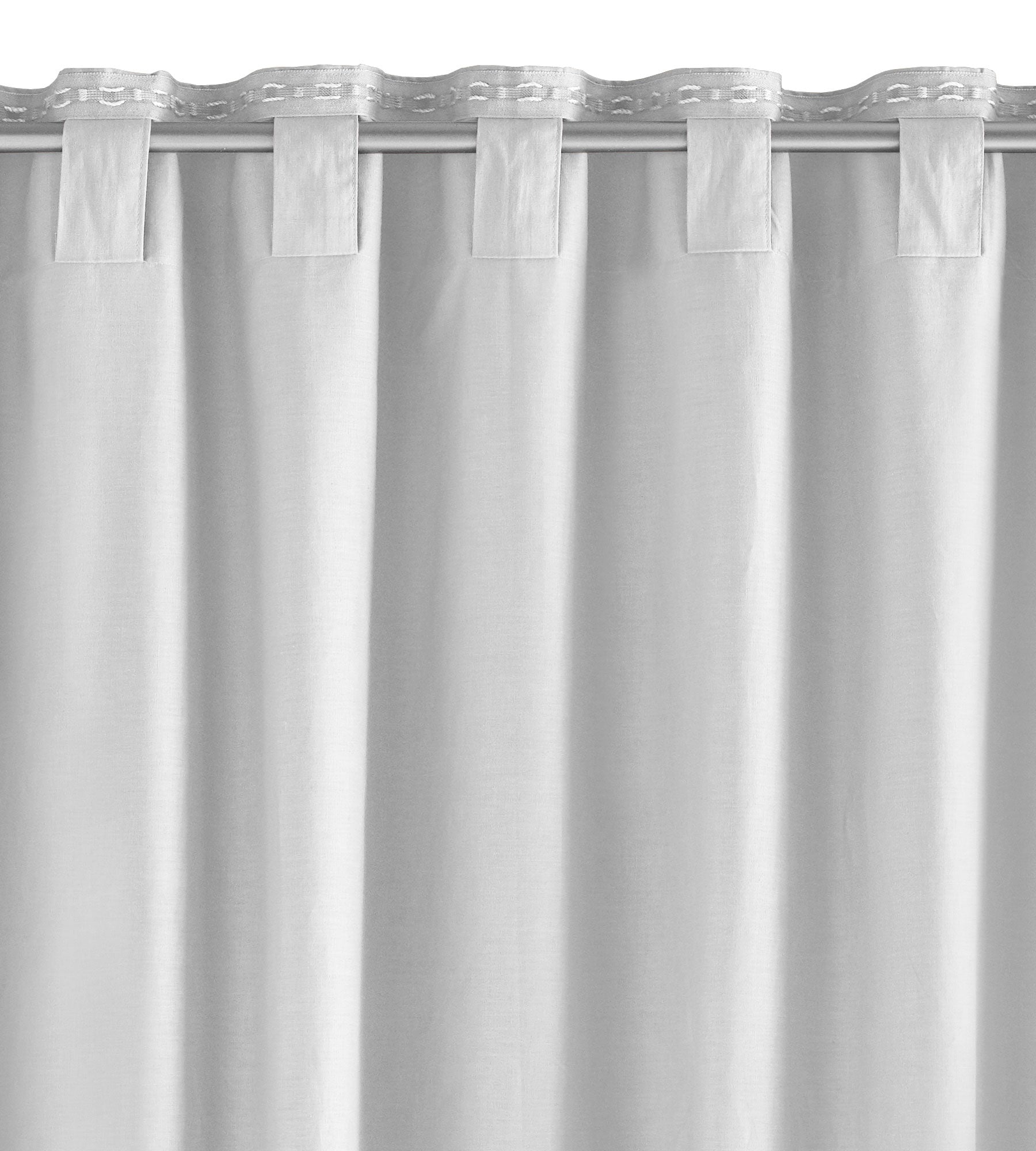 2er Set Bio Organic Vorhänge »Bremen« Reine Bio Baumwolle Blickdicht Gardinen Verdeckte Schlaufen Gardinenband Pflegeleicht 202088 Vorhang Set 202088_stange_weiss | girdinenbox.com