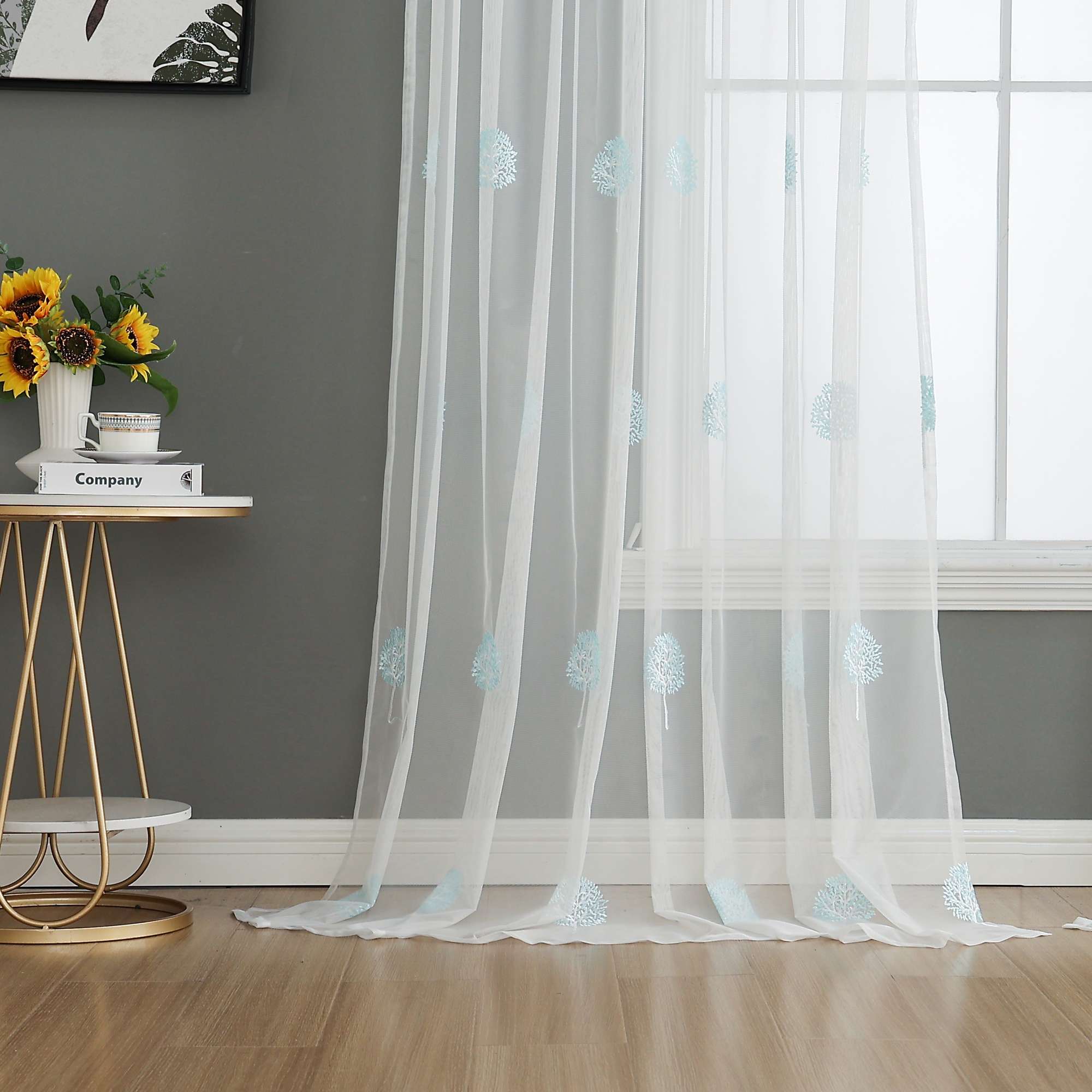 Gardine Raschel Stickerei Design »Florenz« Multiband für Gardinenschiene und Gardinenstange Elegante Fensterdekoration 2023200 04 Gardinenschal 202320004 | girdinenbox.com