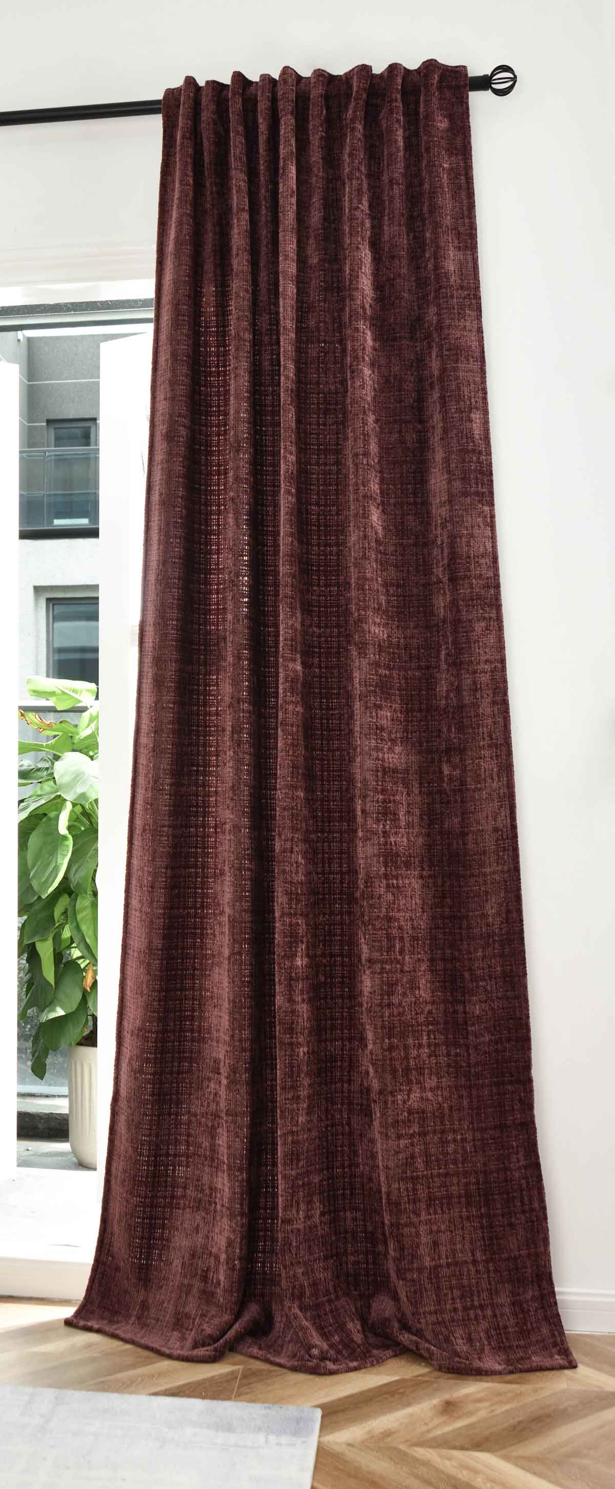 Vorhang Chenille Jacquard »RIGA« mit Multiband-Aufhängung Luxuriöser Stil für Ihr Zuhause 2023500 Himbeere Vorhang 2023500himbeere | girdinenbox.com