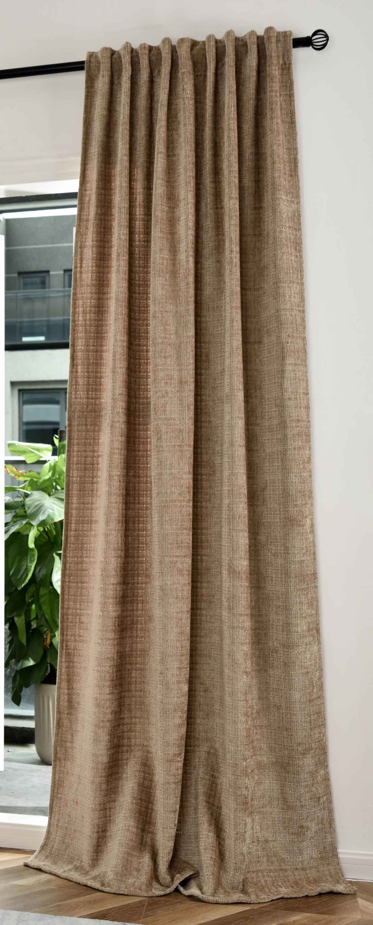 Vorhang Chenille Jacquard »RIGA« mit Multiband-Aufhängung Luxuriöser Stil für Ihr Zuhause 2023500 Taupe Vorhang 2023500taupe | girdinenbox.com