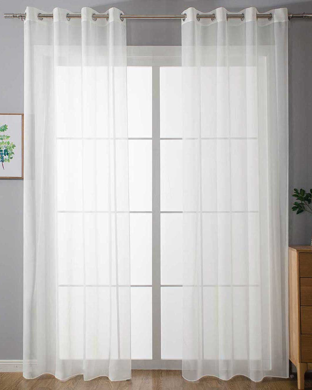 2er Set Ösenvorhänge Transparent »Uni« Gardine Stores Vorhang Ösen Bleibandabschluß Wohnzimmer 20332-cn2 Gardinen Set 20332-cn2var | girdinenbox.com