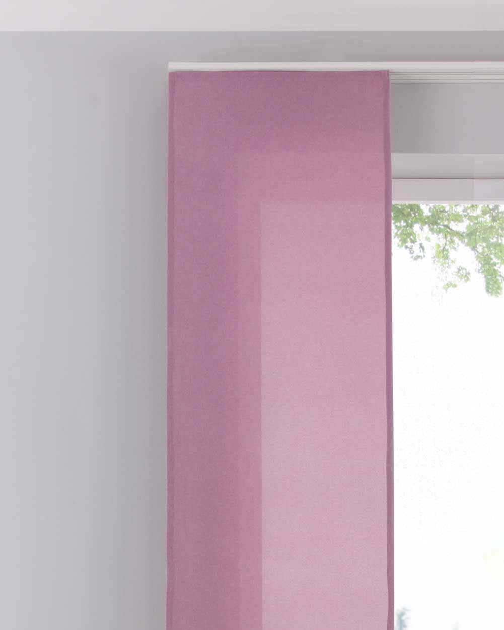 Flächenvorhang Schiebegardine Cationic blickdicht Leinen Optik natura seidenmatt Landhaus Stil 204411 Rosa Schiebegardine 204411rosa | girdinenbox.com