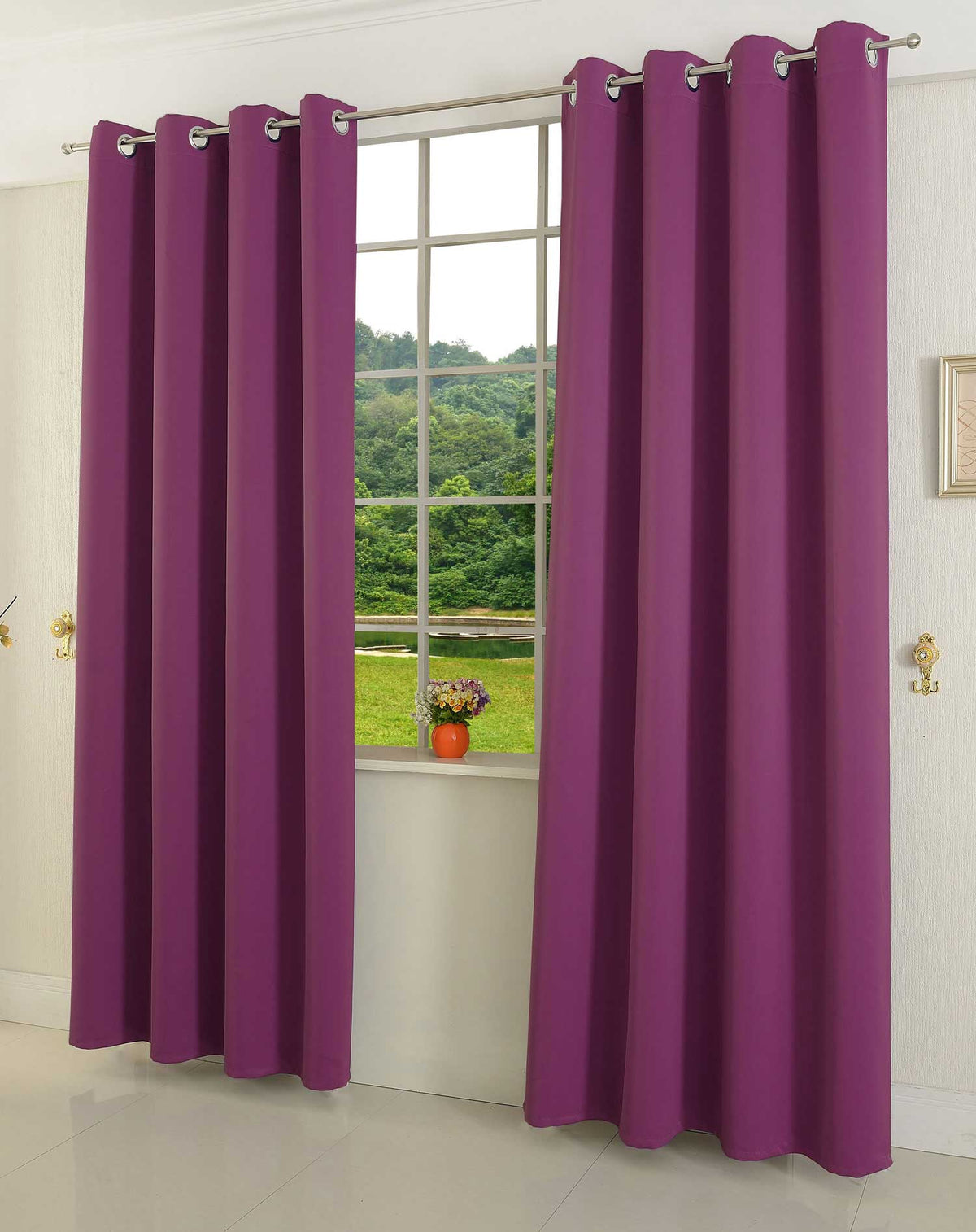 Verdunkelungsvorhang Ösen matt uni Farben blickdicht Blackout 20600 Himbeere 245x135 (HxB) Vorhang 20600himbeere-245 | girdinenbox.com