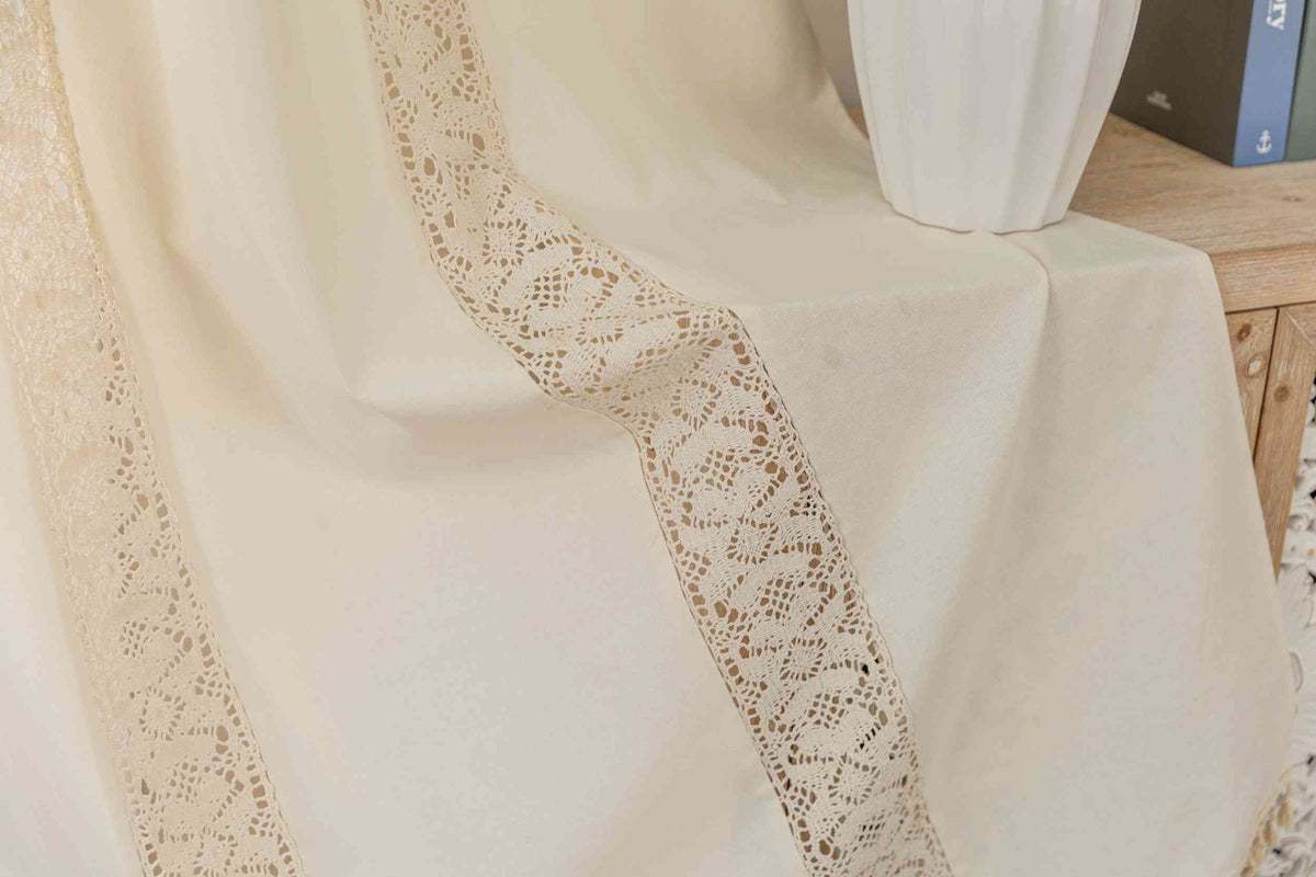 2er Set Vorhang Ösen »Osaka« HxB 245x140 cm Creme 100% Baumwolle Linenlook Makrameespitze Bommeln Raffhalter Gardinen Vorhang 3F3A7223_96d87642-453f-4295-b7ab-f8623376f2f1 | girdinenbox.com