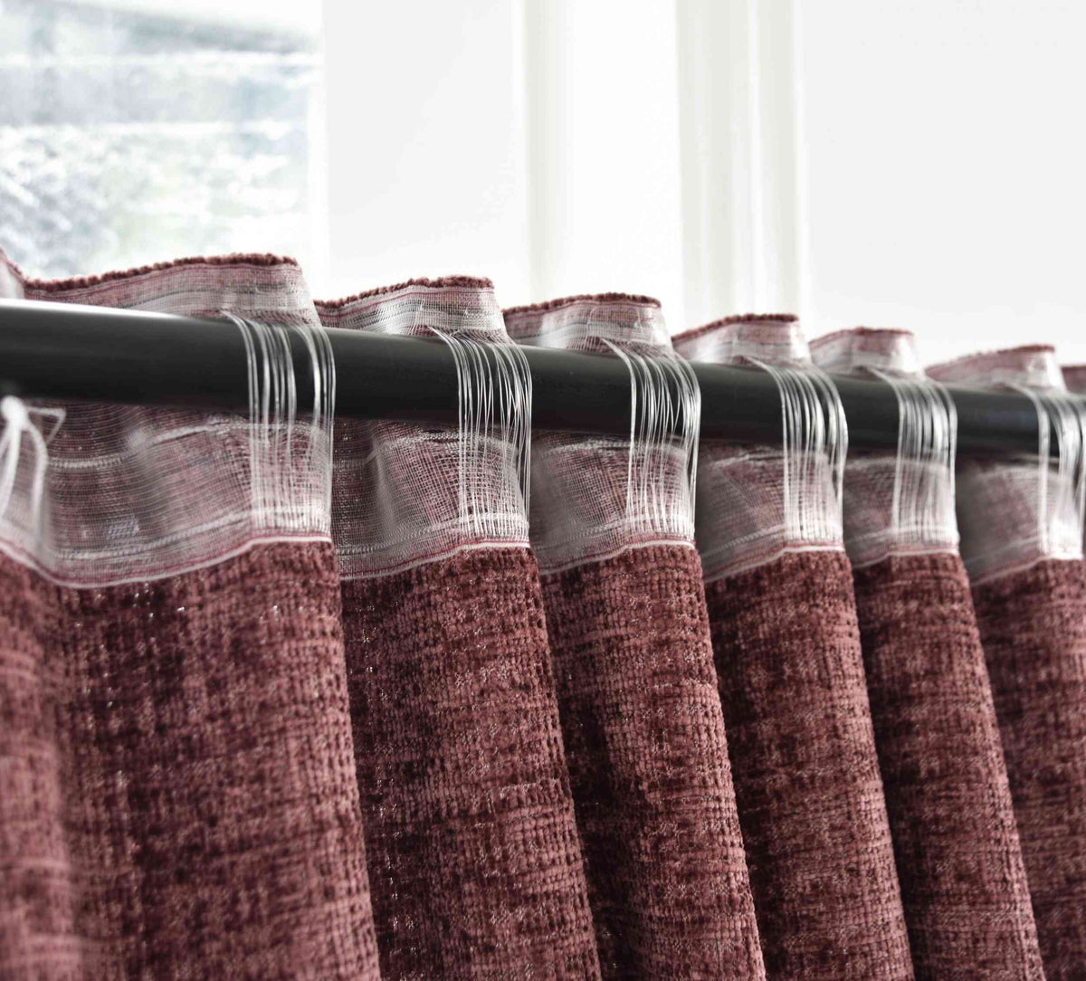Vorhang Chenille Jacquard »RIGA« mit Multiband-Aufhängung Luxuriöser Stil für Ihr Zuhause 2023500 Vorhang Img1420 | girdinenbox.com
