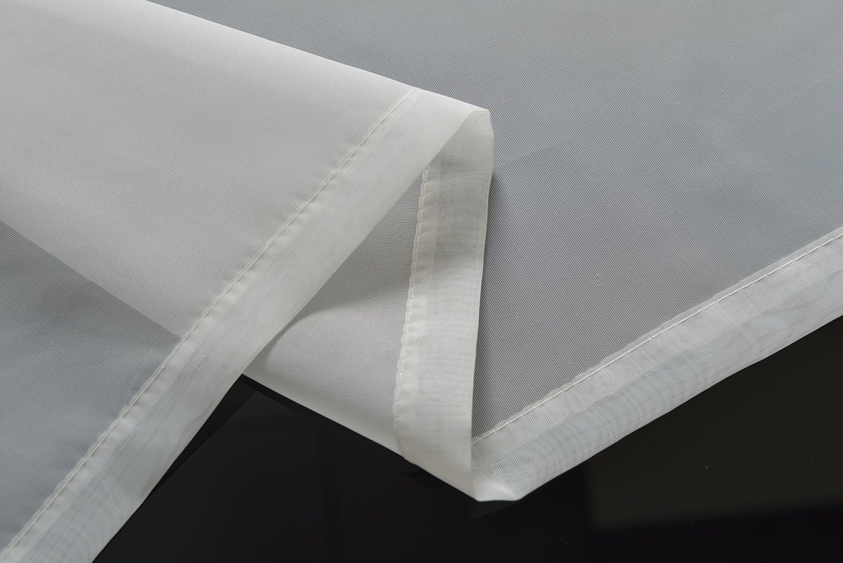 Doppel Raffrollo Palma Microsatin matt Voile Faltgardinen Faltrollo Schlaufenrollo mit Universalgardinenband 20410 Raffrollo Img29921 | girdinenbox.com