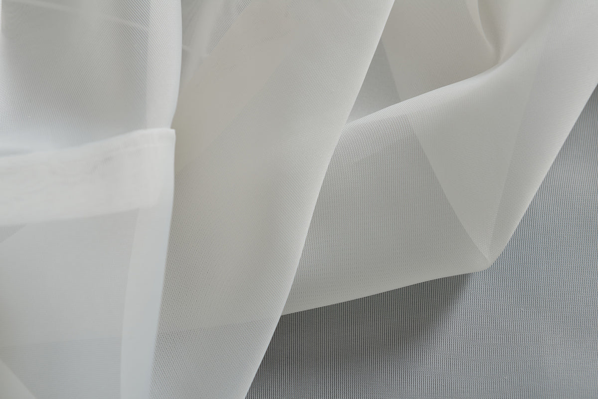 Doppel Raffrollo Palma Microsatin matt Voile Faltgardinen Faltrollo Schlaufenrollo mit Universalgardinenband 20410 Raffrollo Img29925 | girdinenbox.com