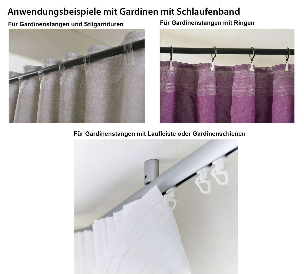 Vorhang Schal verdeckte Schlaufen >>Linene<< blickdicht Leinen Optik Natur Grobfaser (HxB) Lanhaus Stil schwere Qualität 20445 Vorhang schlaufenband_anwendung_35 | girdinenbox.com