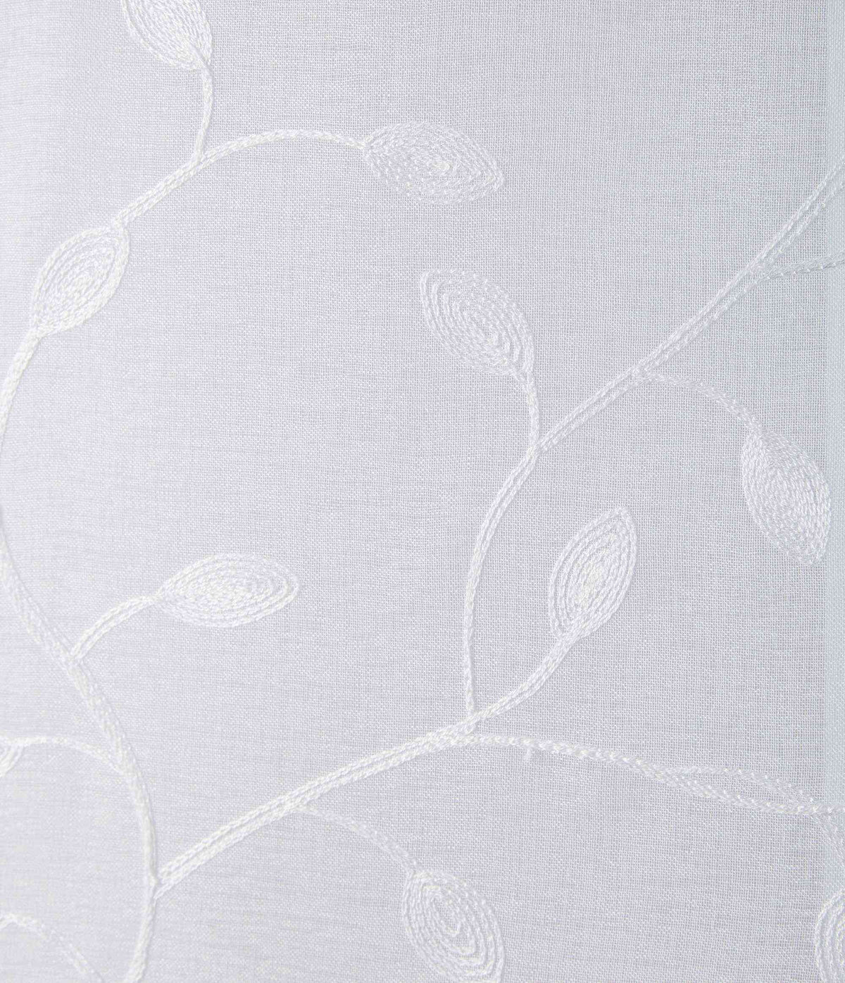 Gardine Ösen Schal Vorhang POMPEI Relief Stickerei Transparent Raffhalter 10000178 Gardinenschal 10000178_blatt_weiss | girdinenbox.com