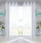 Gardine Ösen Schal Vorhang POMPEI Relief Stickerei Transparent Raffhalter 10000178 Punkt Weiß 2er-Pack HxB 175x140 cm Gardinenschal 10000178punkt_weiss-2_ba2fbfe4-e792-4a61-9567-ac6686f34227 | girdinenbox.com
