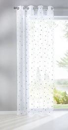 Gardine Ösen Schal Vorhang POMPEI Relief Stickerei Transparent Raffhalter 10000178 Stern Grau 1er-Pack HxB 225x140 cm Gardinenschal 10000178stern_grau_410ff1bd-32cd-4410-bb77-7ce51f2cc731 | girdinenbox.com