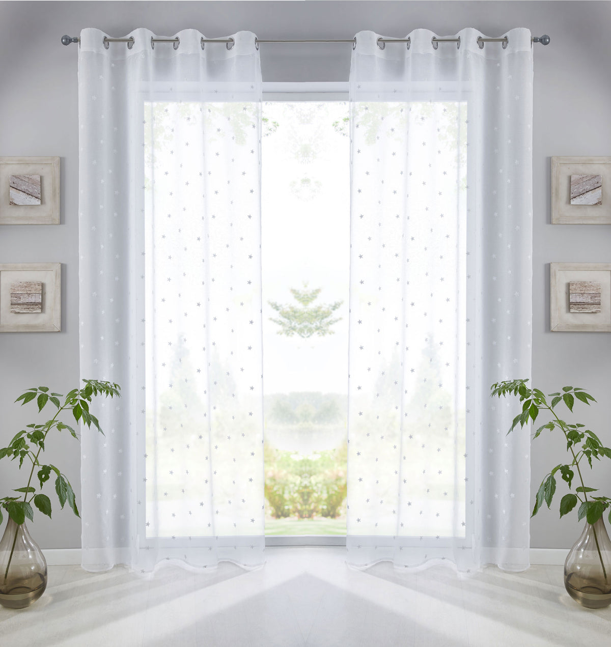 Gardine Ösen Schal Vorhang POMPEI Relief Stickerei Transparent Raffhalter 10000178 Stern Weiß 2er-Pack HxB 225x140 cm Gardinenschal 10000178stern_weiss-2_b12d9ea2-a658-45ae-a834-c9580a89e4c7 | girdinenbox.com