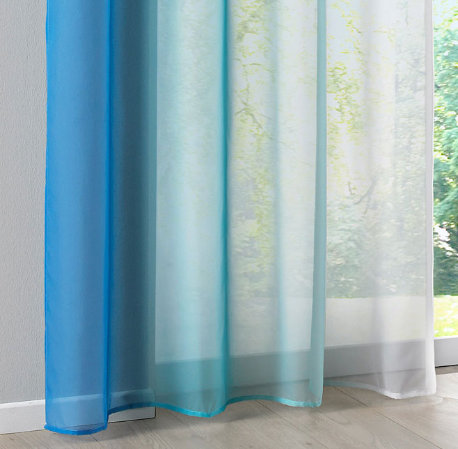 2er Pack Gardinen Vertikal Farbverlauf Druck Transparent »Modena« mit Ösen und Raffhalter, Vorhang, Dekoschal 10000183 Gardinen Set 10000183blau_d1_eaa6b23e-0be2-426c-b190-6873b8c371d5 | girdinenbox.com