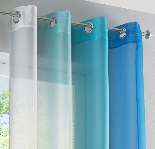 2er Pack Gardinen Vertikal Farbverlauf Druck Transparent »Modena« mit Ösen und Raffhalter, Vorhang, Dekoschal 10000183 Gardinen Set 10000183blau_d2 | girdinenbox.com