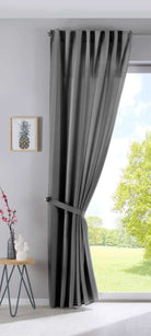 Vorhang Verdeckte Schlaufen Cationic »JENA« Blickdicht Leinen Optik Gardine Meliert Gardinenband mit Raffhalter 2019037 Vorhang 2019037grau-raff_410ef0e9-85dc-4850-af34-f69e81a816b8 | girdinenbox.com