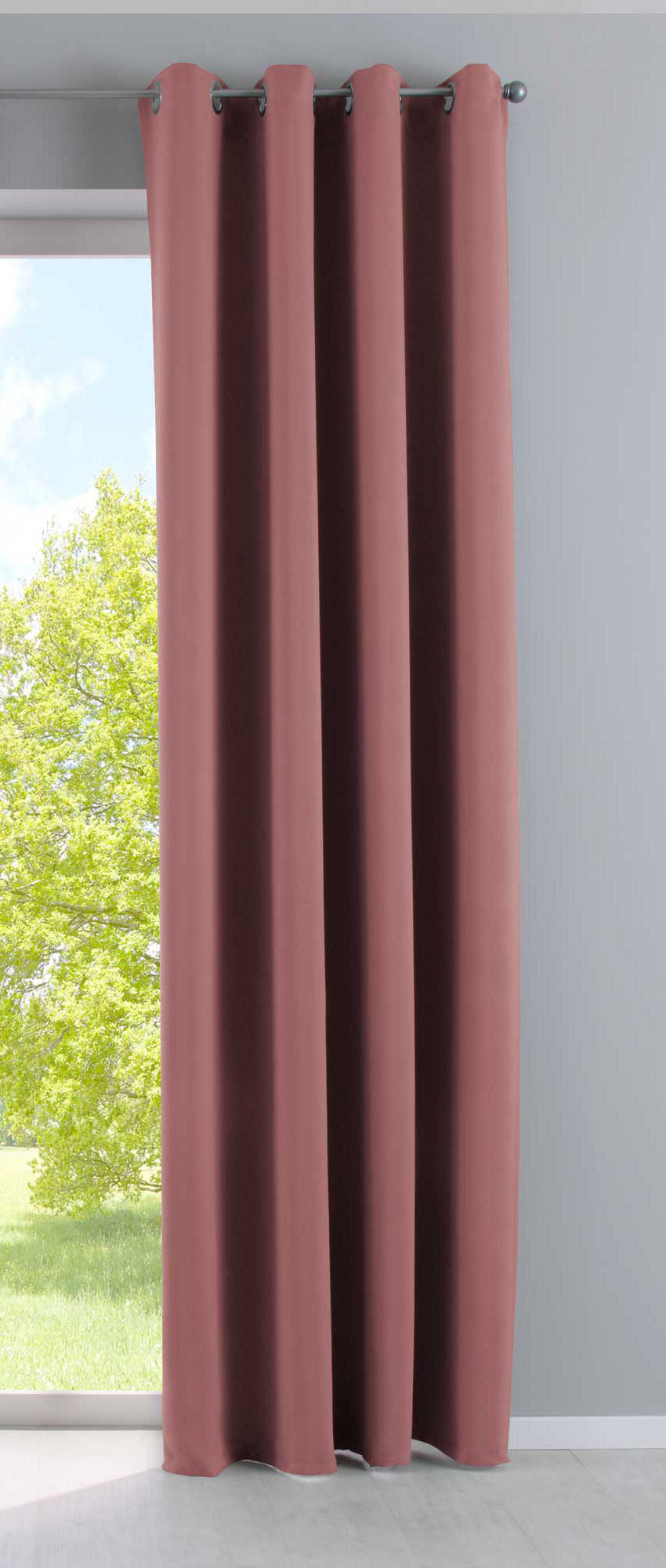 Vorhang Blickdicht »NewYork« 1er-Pack Thermo-Gardine Verdunkelungsvorhang Blackout Ösen schalldämmend UV-Schutz Raffhalter 201920600 Altrosa HxB 225x140 cm Vorhang 201920600altrosa | girdinenbox.com