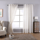 Vorhang Wildseide Optik blickdicht Flockfasern Deko gemustert, blickdicht mit verdecktem Schlaufenband 20200-20210 Creme Barock 2er Set HxB 245x140 cm Vorhang 20200-20210creme_barock-2er | girdinenbox.com