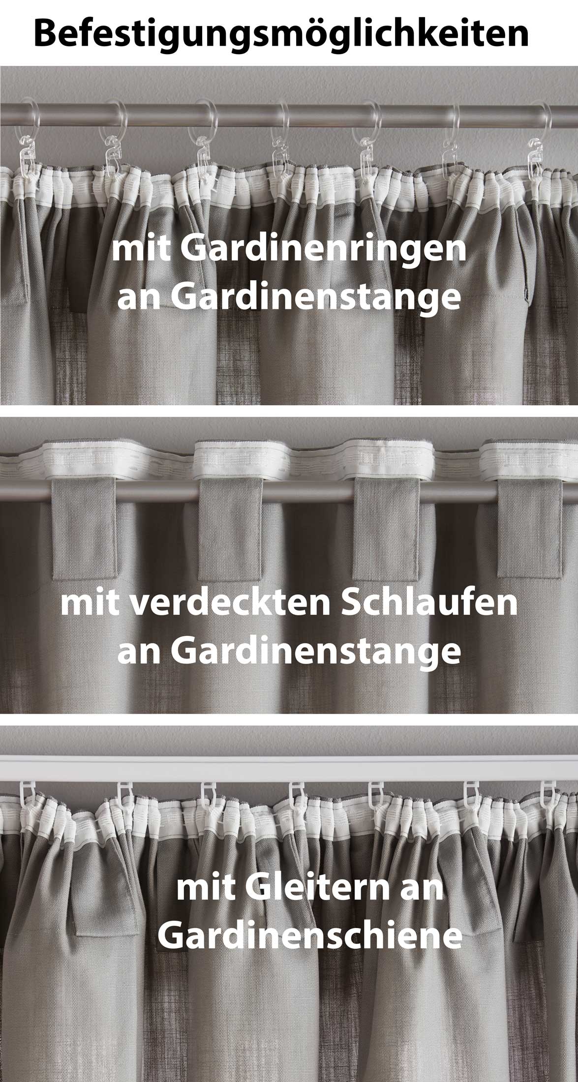 2er Set Bio Organic Vorhänge »Bremen« Reine Bio Baumwolle Blickdicht Gardinen Verdeckte Schlaufen Gardinenband Pflegeleicht 202088 Vorhang Set 2020086-befestigung_14_7 | girdinenbox.com