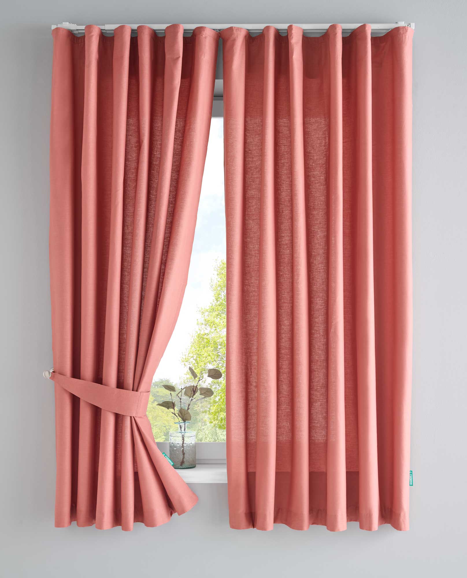 2er Set Bio Organic Vorhänge »Bremen« Reine Bio Baumwolle Blickdicht Gardinen Verdeckte Schlaufen Gardinenband Pflegeleicht 202088 Altrosa HxB 160x145 cm Vorhang Set 202088altrosa-160 | girdinenbox.com