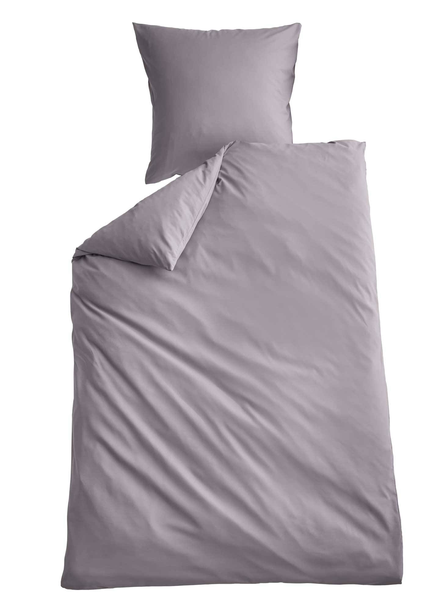 Bettwäsche Set Microsatin »Berlin« Kissenbezug Bettbezug Reißverschluss Hautfreundlich 202090 Grau BxL 135x200 cm Bettwäsche 202090grau | girdinenbox.com