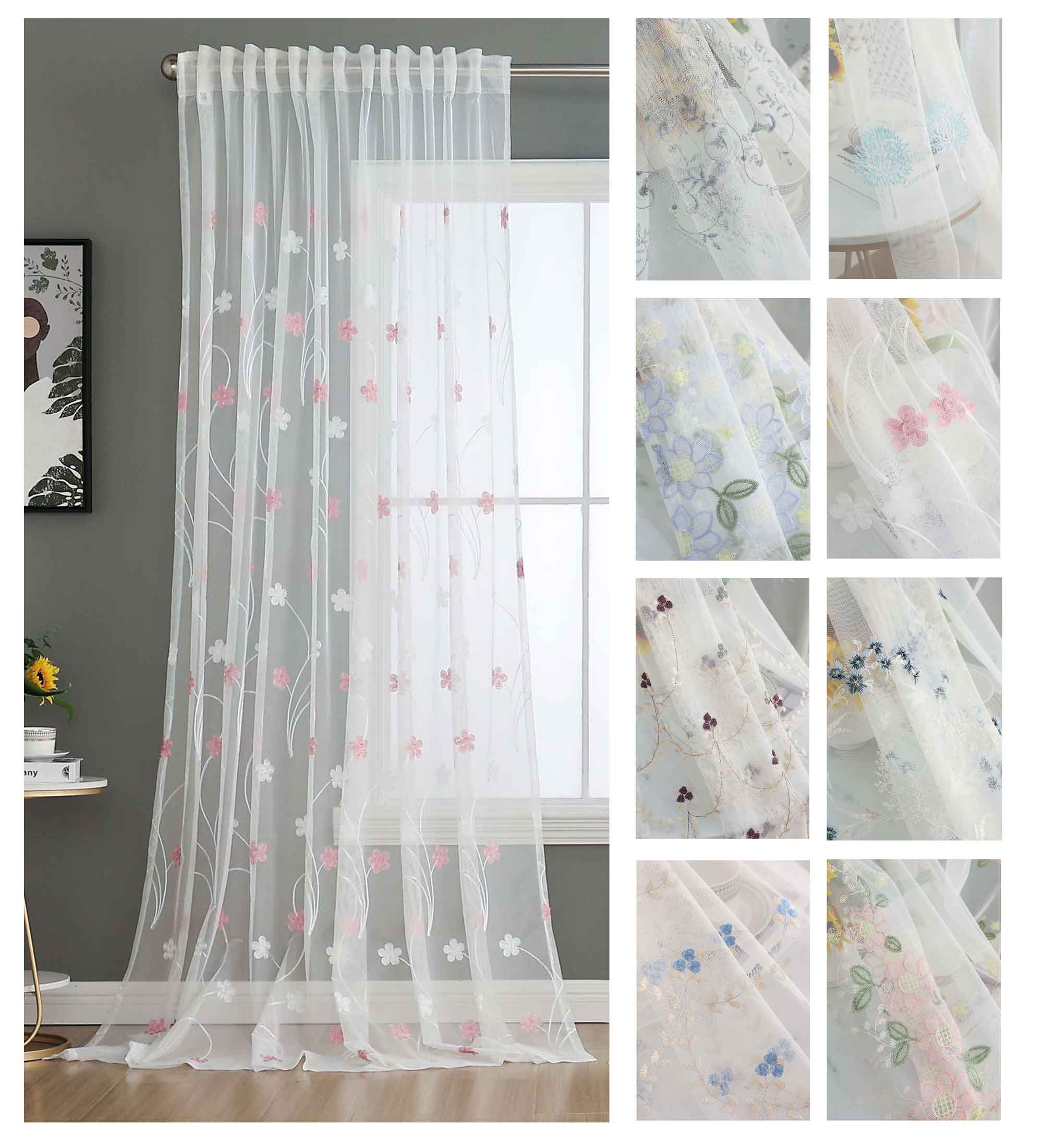 Gardine Raschel Stickerei Design »Florenz« Multiband für Gardinenschiene und Gardinenstange Elegante Fensterdekoration 2023200 Gardinenschal 2023200var | girdinenbox.com