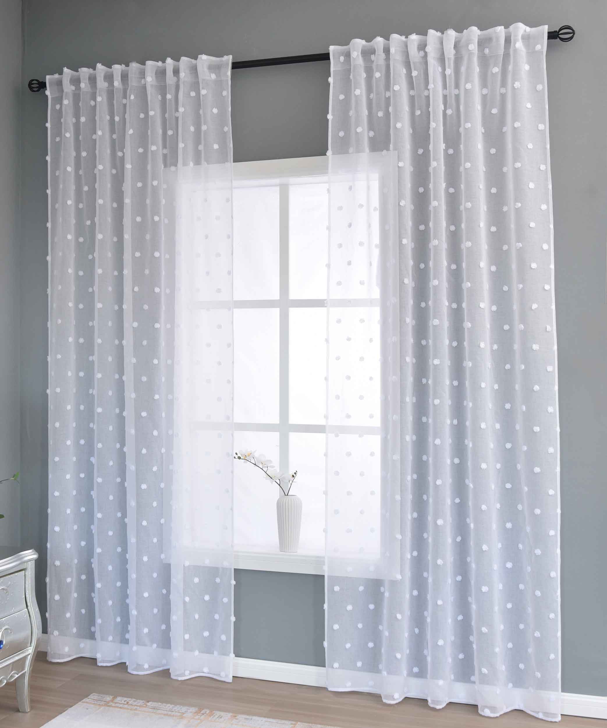 2er Set Gardine »VALENCIA« Multiband Aufhängung Scherli Transparent Leinen-Optik 2023400-408S-2 Natur Snowflakes Gardinen Set 2023400-408S-2natur_snowflakes | girdinenbox.com