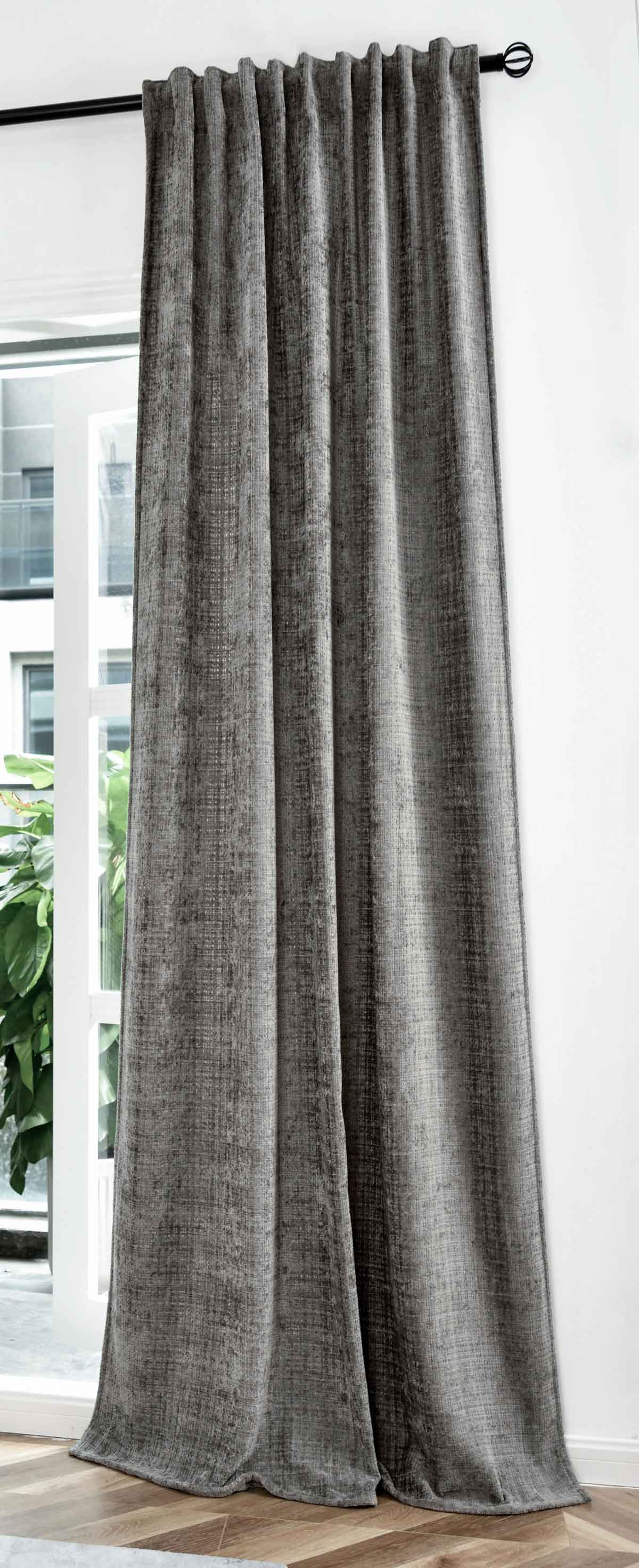 Vorhang Chenille Jacquard »RIGA« mit Multiband-Aufhängung Luxuriöser Stil für Ihr Zuhause 2023500 Grau Vorhang 2023500grau | girdinenbox.com
