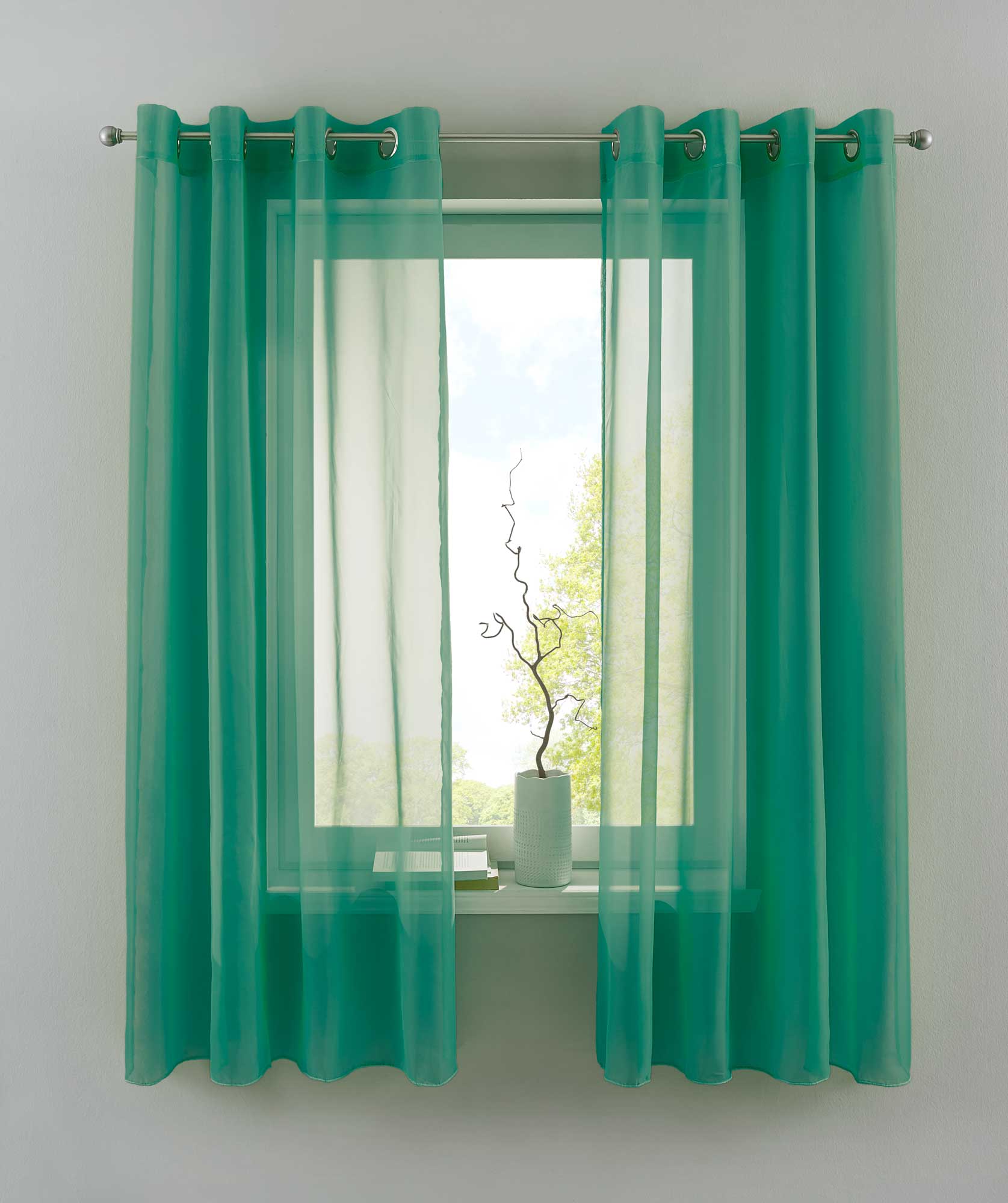 2er Set Ösengardinen Transparent »Basel« Gardine Bleiband Store Vorhang 20332TR2 Petrol HxB 175x140 cm Gardinen Set 20332TR2petrol-175_5310b4bc-5c90-4947-9a80-af2012662694 | girdinenbox.com