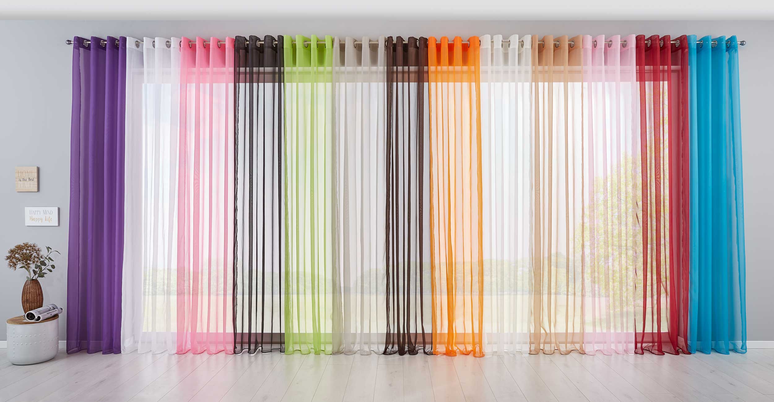 2er Set Ösengardinen Transparent »Basel« Gardine Bleiband Store Vorhang 20332TR2 Gardinen Set 20332TR2var | girdinenbox.com