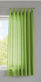 1er Set Vorhang Schal Schlaufen »Berlin« Microsatin Lichtdurchlässig Kräuselband Uni Matt 20400N Apfelgrün HxB 175x140 cm Gardinenschal 20400Napfelgruen-175_2 | girdinenbox.com