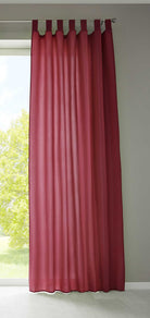 1er Set Vorhang Schal Schlaufen »Berlin« Microsatin Lichtdurchlässig Kräuselband Uni Matt 20400N Bordeaux HxB 245x140 cm Gardinenschal 20400Nbordeaux | girdinenbox.com