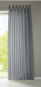1er Set Vorhang Schal Schlaufen »Berlin« Microsatin Lichtdurchlässig Kräuselband Uni Matt 20400N Grau HxB 245x140 cm Gardinenschal 20400Ngrau | girdinenbox.com