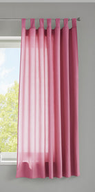 1er Set Vorhang Schal Schlaufen »Berlin« Microsatin Lichtdurchlässig Kräuselband Uni Matt 20400N Pink HxB 175x140 cm Gardinenschal 20400Npink-175_2 | girdinenbox.com