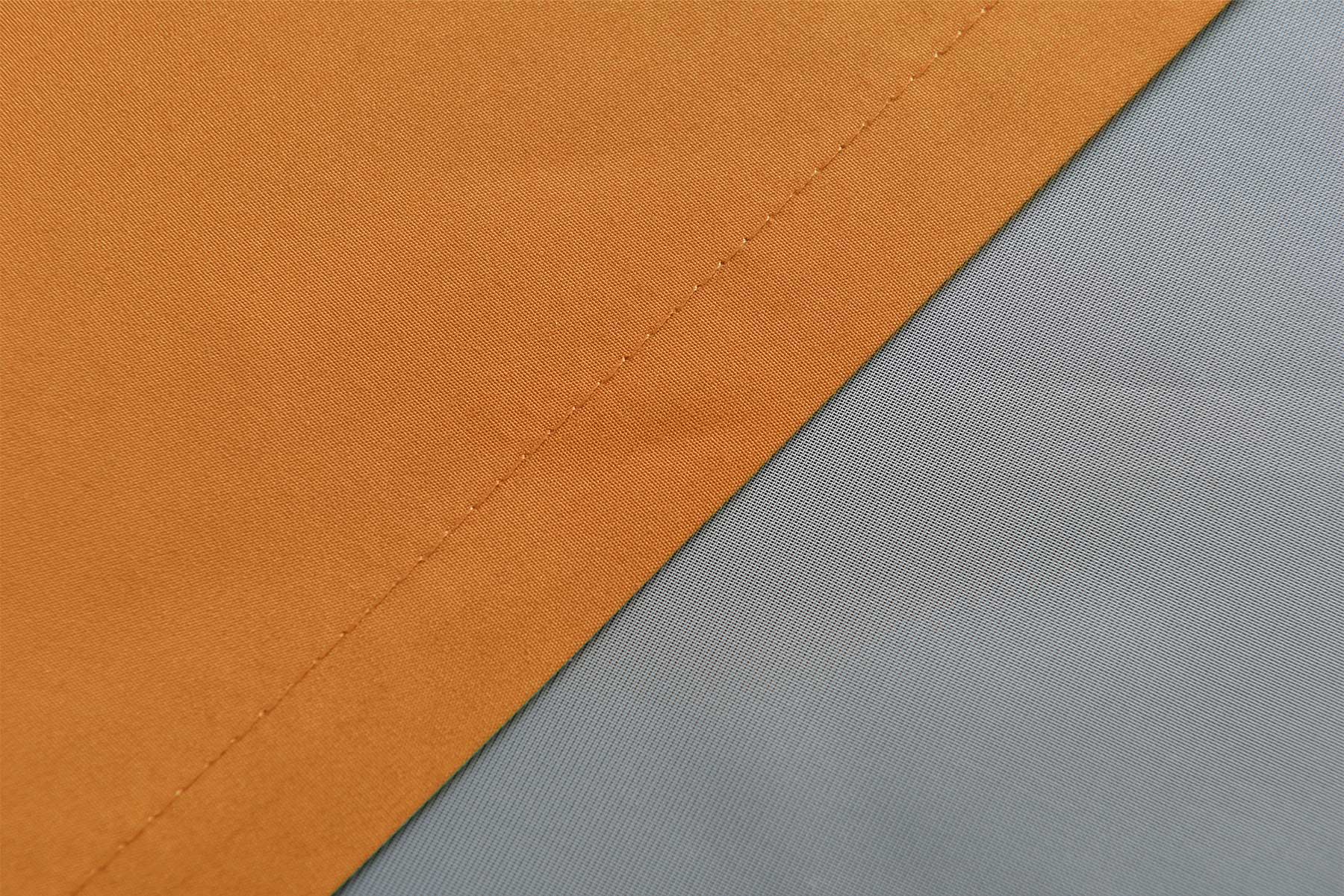 1er Set Vorhang Schal Schlaufen »Berlin« Microsatin Lichtdurchlässig Kräuselband Uni Matt 20400N Gardinenschal 20400_detail_orange_2 | girdinenbox.com