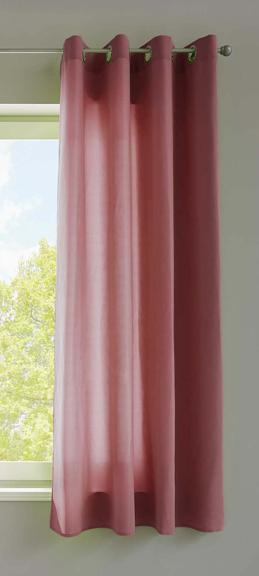 1er Set Vorhänge Schal Ösen »Berlin« Microsatin Lichtdurchlässig Uni Matt 20405N