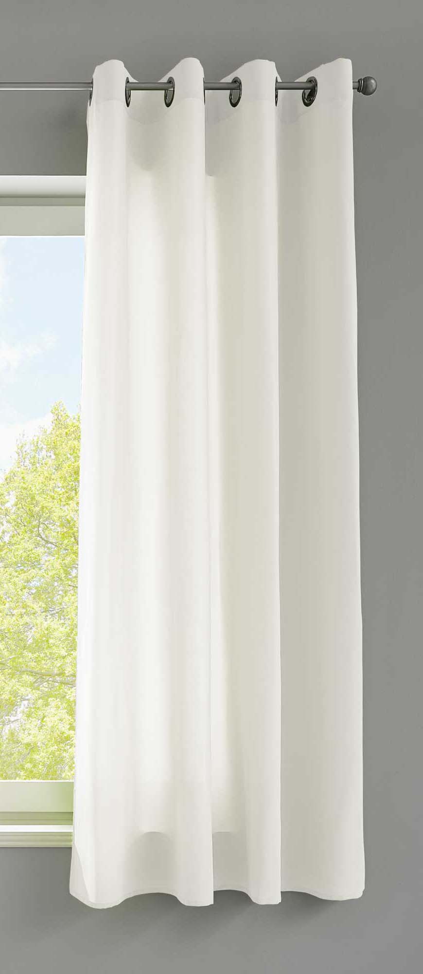 1er Set Vorhänge Schal Ösen »Berlin« Microsatin Lichtdurchlässig Uni Matt 20405N Creme HxB 175x140 cm Vorhang 20405Ncreme-175_2c44c05a-14bc-42b9-9025-c26115eab406 | girdinenbox.com