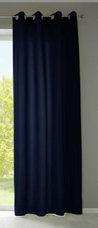 1er Set Vorhänge Schal Ösen »Berlin« Microsatin Lichtdurchlässig Uni Matt 20405N Dunkelblau HxB 245x140 cm Vorhang 20405Ndunkelblau | girdinenbox.com
