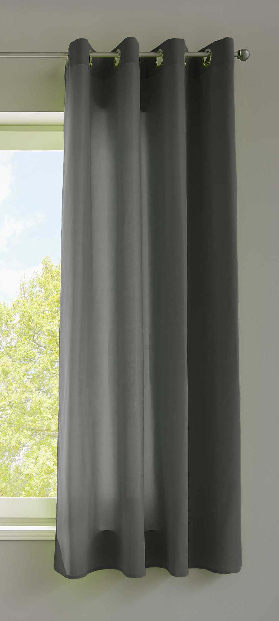 1er Set Vorhänge Schal Ösen »Berlin« Microsatin Lichtdurchlässig Uni Matt 20405N