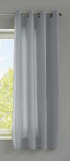 1er Set Vorhänge Schal Ösen »Berlin« Microsatin Lichtdurchlässig Uni Matt 20405N Grau HxB 145x140 cm Vorhang 20405Ngrau-175 | girdinenbox.com