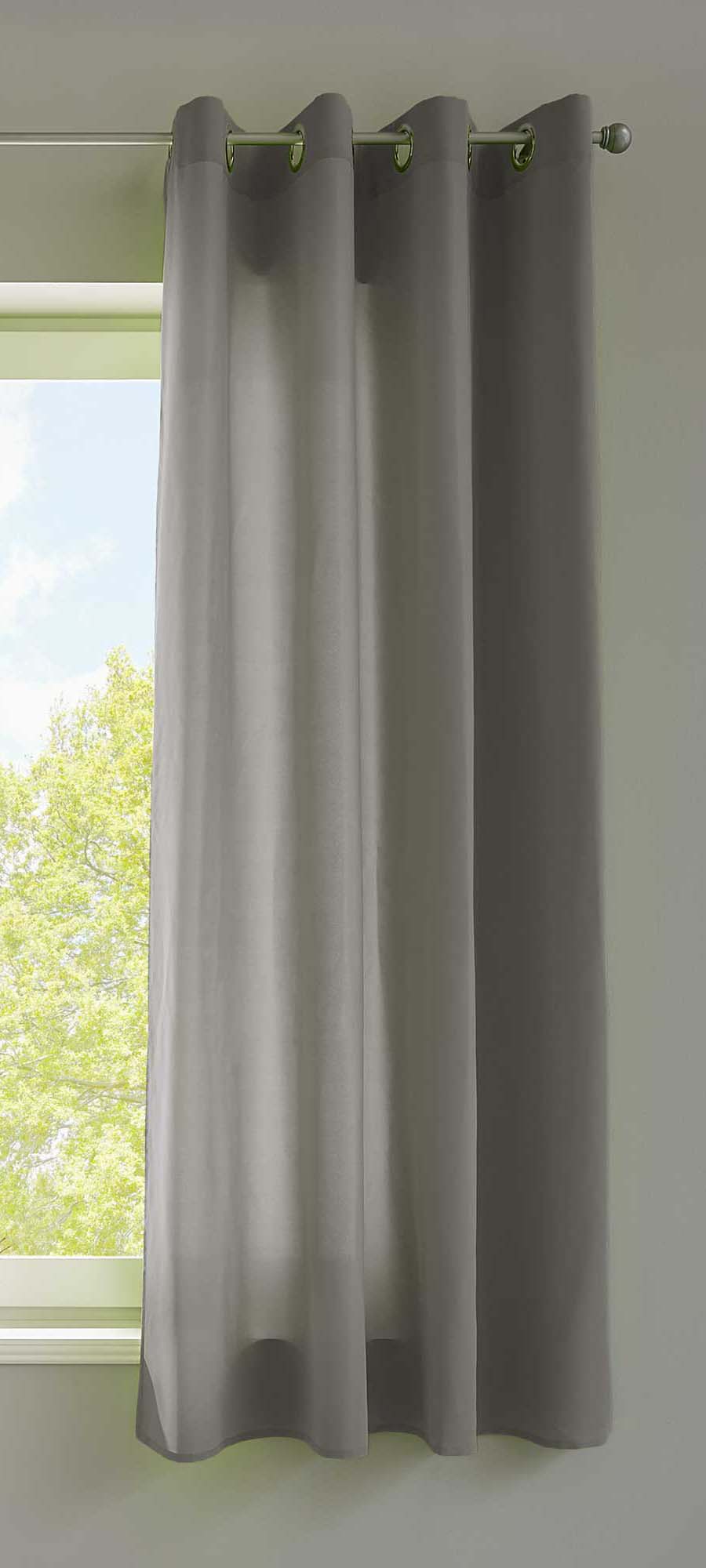 1er Set Vorhänge Schal Ösen »Berlin« Microsatin Lichtdurchlässig Uni Matt 20405N