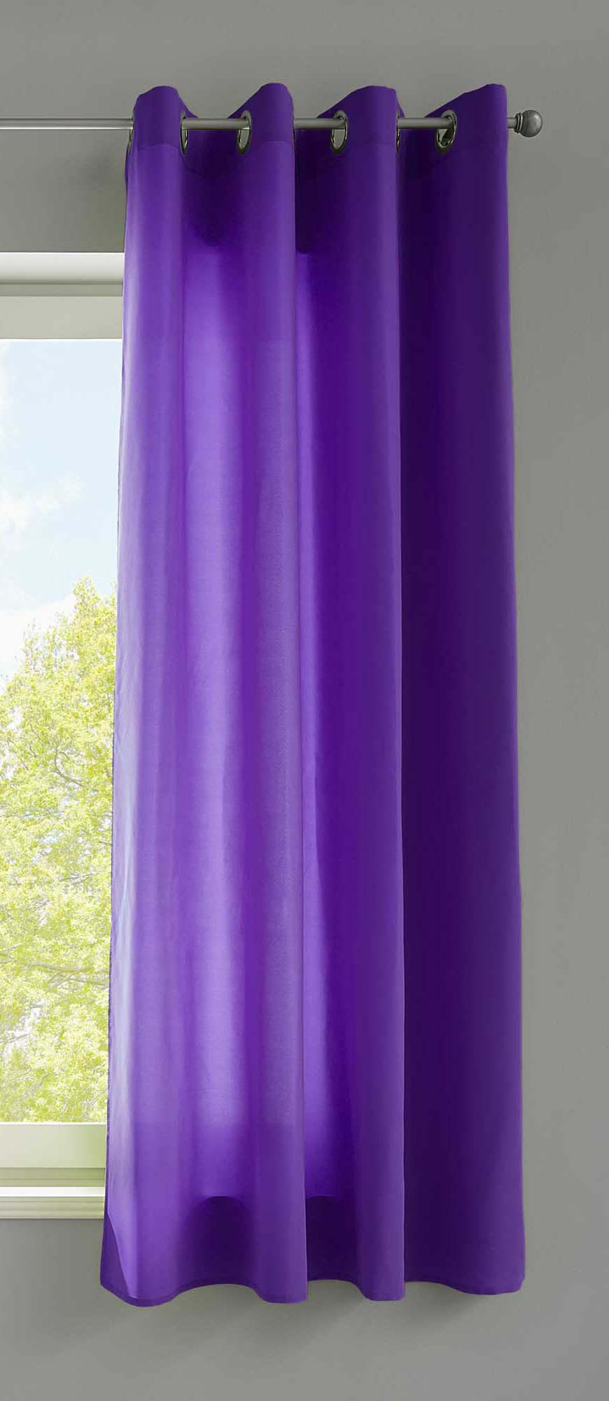1er Set Vorhänge Schal Ösen »Berlin« Microsatin Lichtdurchlässig Uni Matt 20405N